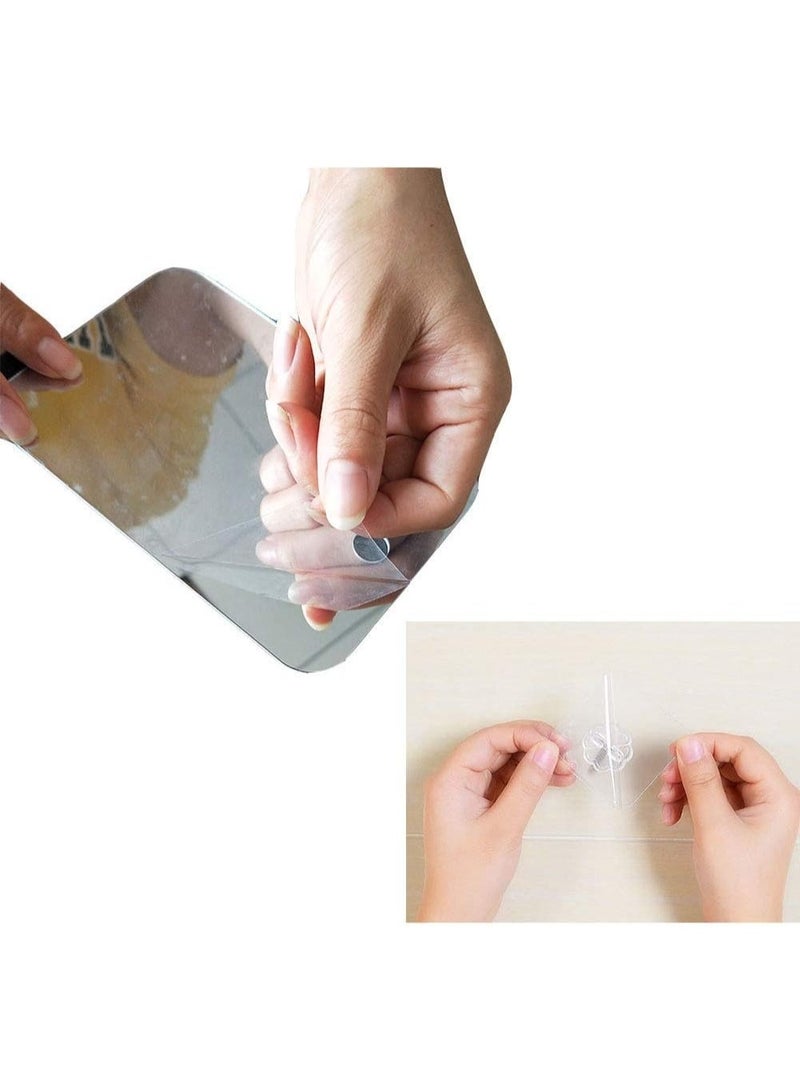 مرآة دش بدون ضباب (11inX7.48in) ، مرآة دش مضادة للضباب ، مرآة الحلاقة المكياج ، مرآة دش بدون إطار ، مرآة معلقة على الجدار (كبيرة ، خطاف الحلاقة) - Image 2